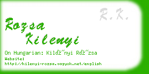 rozsa kilenyi business card